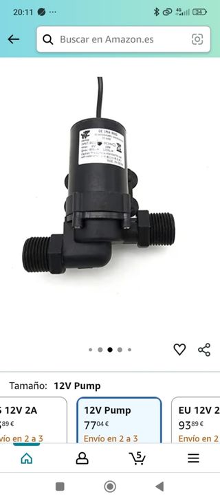 Bomba de Agua Eléctrica 12V