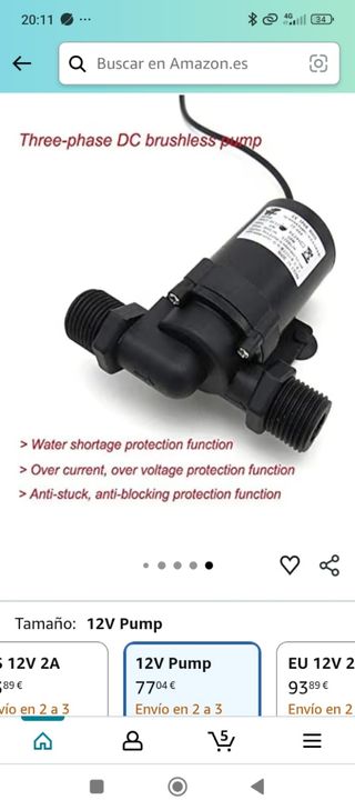 Bomba de Agua Eléctrica 12V