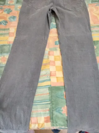 Pantalón pana mujer gris talla 40