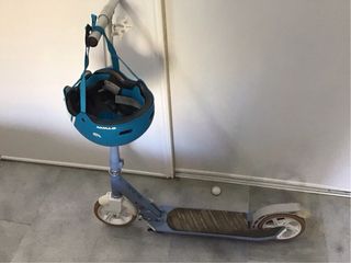 Patinete Oxelo Azul y Gris + casco