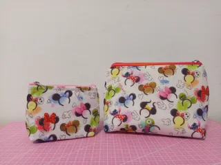 Neceser y mini neceser estampado Minnie Disney