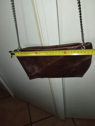 Borsa tracolla in pelle marrone
