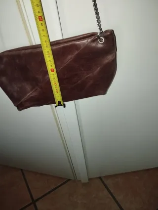 Borsa tracolla in pelle marrone