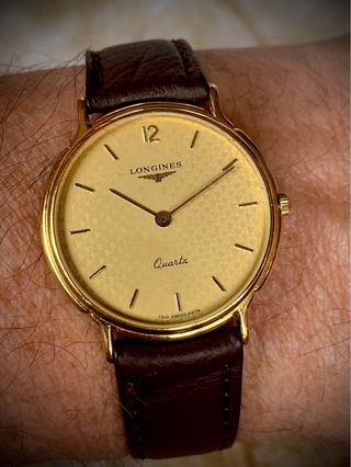 Reloj LONGINES Quartz Dorado Correa Piel