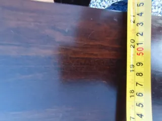 Mesita centro madera y mimbre