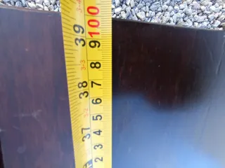 Mesita centro madera y mimbre