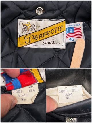 Cazadora Cuero Vintage Schott Talla 46