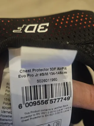 Peto protector moto/ bici.Leatt Airfit Junior