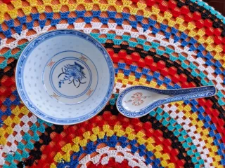 Original juego chino de cerámica para sopa