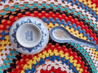 Original juego chino de cerámica para sopa