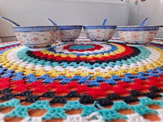 Original juego chino de cerámica para sopa