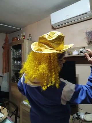 Máscara Carnaval Peluca Amarilla Nunca utilizada