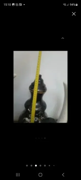 Antiguo juego de porcelana elefante y jarrón