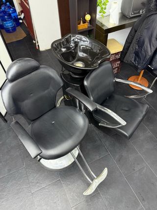 Sillón de peluquería y lavacabezas