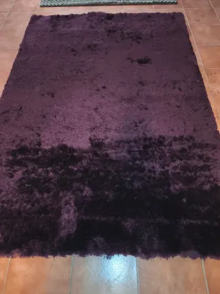 Alfombra grande lila poliéster