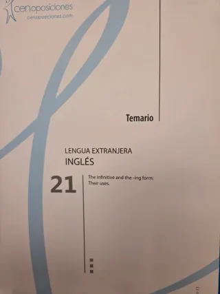 Temario oposiciones secundaria inglés CEN