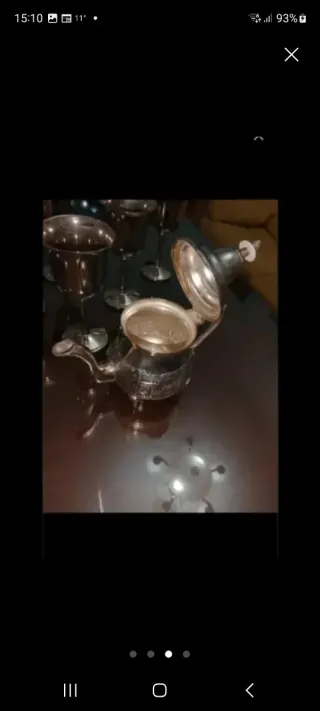 Juego Tetera y 6 Copas Alpaca