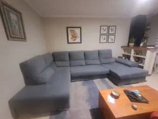 Sofá Rinconera Gris Tela