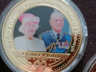 Monedas Isabel II y Duque de Edimburgo