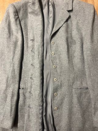 Abrigo largo lana gris marca Síntesis T.42