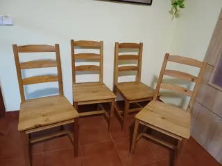 Mesa y 4 Sillas Ikea Jokkmokk Madera