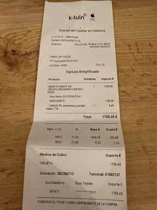 MacBook Air M4 24Gb RAM 512Gb SSD Nuevo