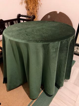 Mesa camilla de madera redonda extensible