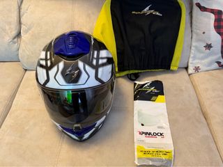 Casco Scorpion EXO-1400 Air Azul/Blanco talla M