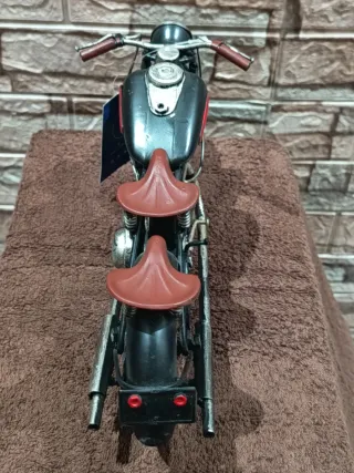 Moto Decorativa Metal Negra