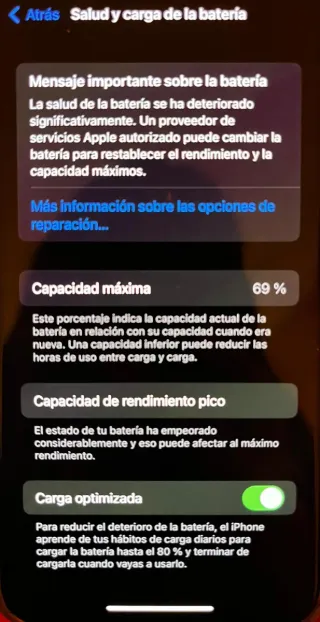 iPhone X Nero 69% Batteria