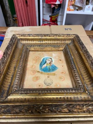 Antiguo relicario 16 reliquias Tierra Santa