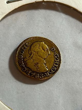 Moneda Carlos III 1/2 Escudo Oro 1783