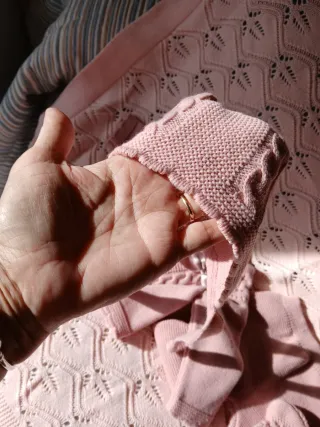 Conjunto bebé 3 piezas rosa ideal bebé reborn