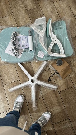 Silla de escritorio verde azulado