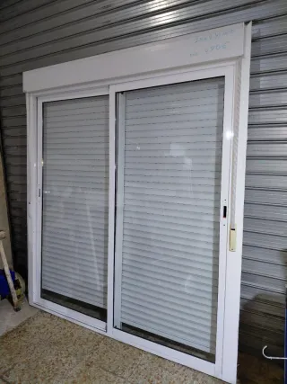 Balconera aluminio cristal climalit 2m ancho x 230