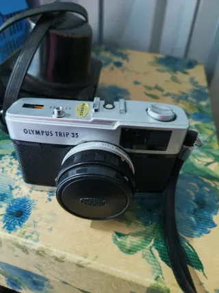 Cámara de fotos vintage negra