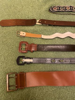 Lote 6 Cinturones Cuero Mujer