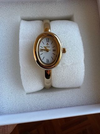 Orologio elegante oro e blu