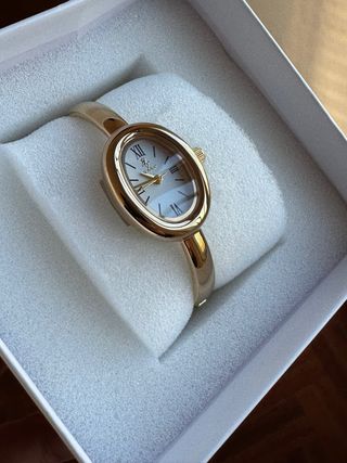 Orologio elegante oro e blu