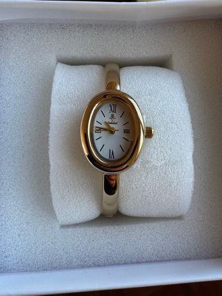 Orologio elegante oro e blu