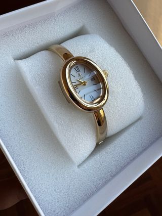 Orologio elegante oro e blu