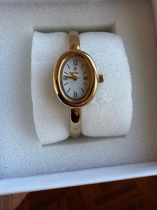 Orologio elegante oro e blu