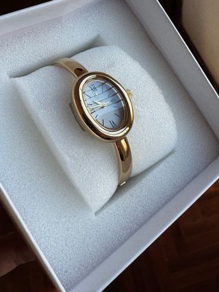 Orologio elegante oro e blu