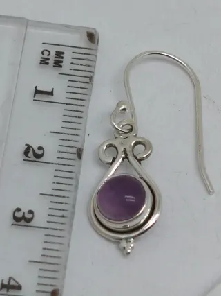 Pendientes Plata 925 y Amatista