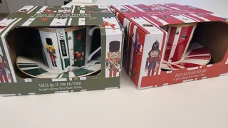 Coppia tazze natalizie con piattino