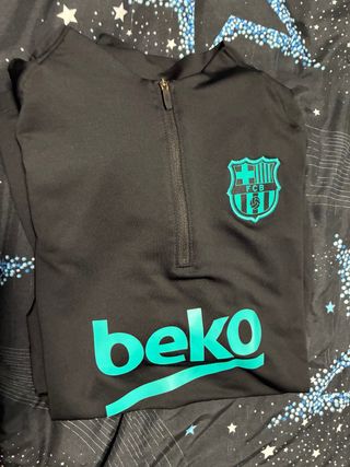 Sudadera FC Barcelona negra y turquesa