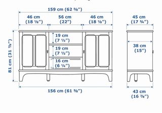 Mueble TV Ikea Beige Madera cómoda