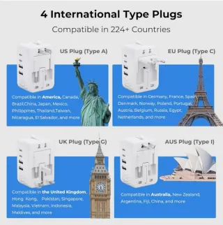 Adaptador Enchufe Universal BIGFISH Viaje