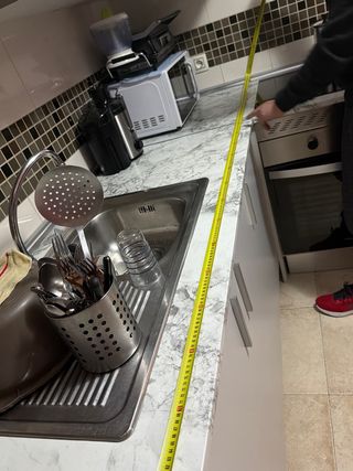 Cocina completa rincon con vitro y horno