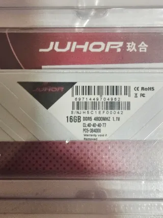 RAM JUHOR DDR5 16GB 4800MHz CL40 PC